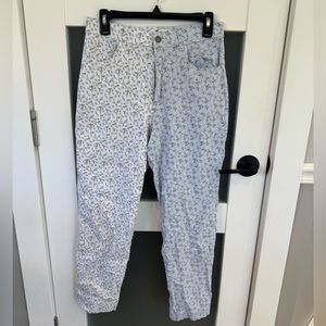 Hollister Floral Blue & White Pants